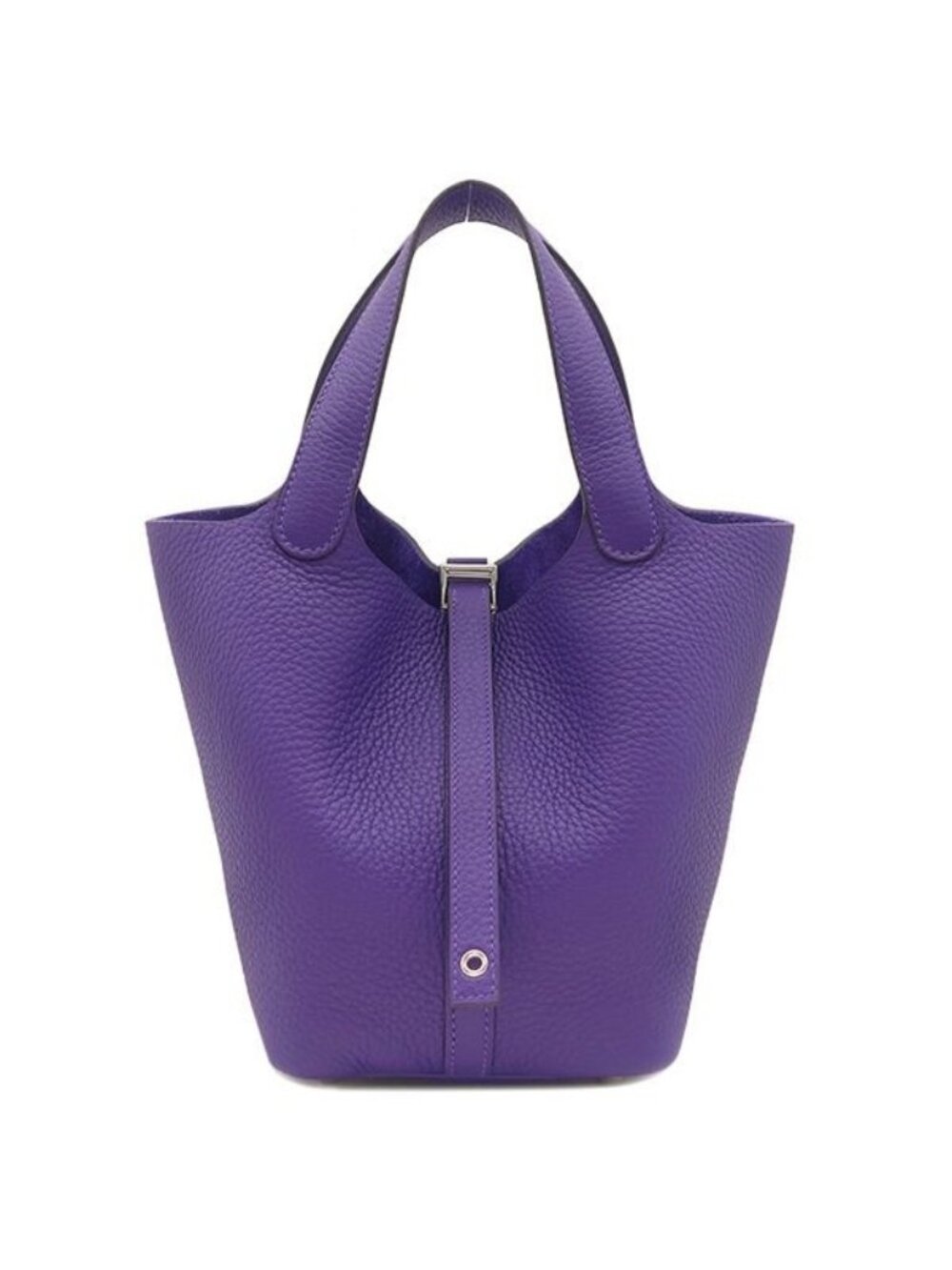 Hermes Handbag Picotin Lock 18 PM Taurillon Clemence Purple Silver